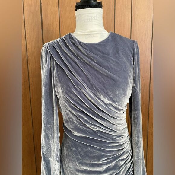 CINQ À SEPT Rebeka Gathered Velvet Mini Dress size 8 - Picture 6 of 14